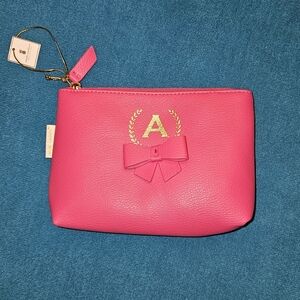 Simply Southern Pink Cosmetic Bag with Bow Accent